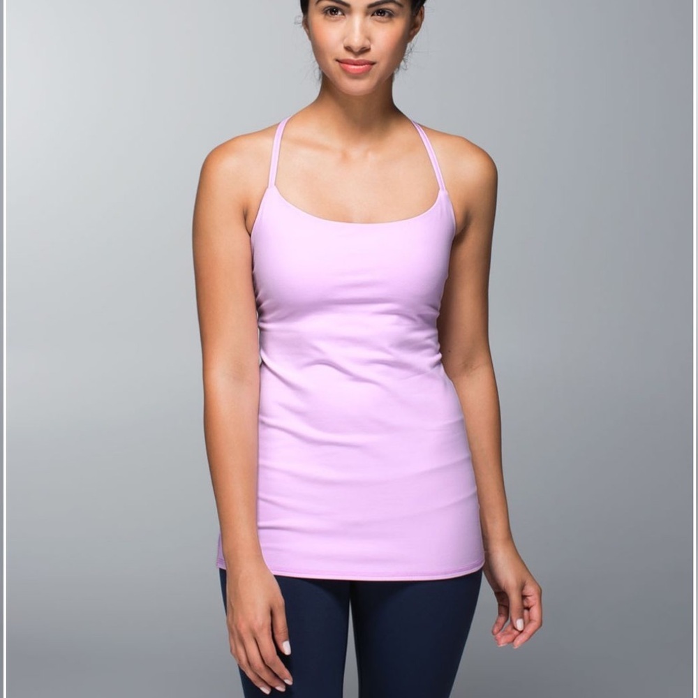 Lululemon Dancing Warrior tank top in pretty purple size 6